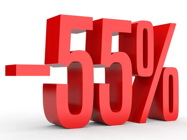 Минус пятьдесят пять процентов Скидка 55% . — стоковое фото