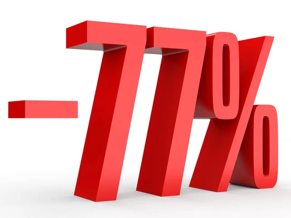 Minus seventy seven percent. Discount 77 %. — Stockfoto