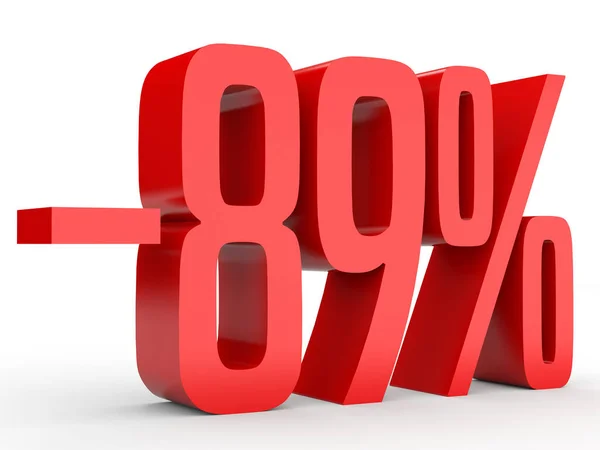 Minus eighty nine percent. Discount 89 %. — Stock Photo, Image