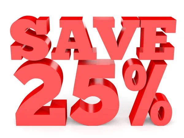 Twenty five percent off. Discount 25 %. — 스톡 사진