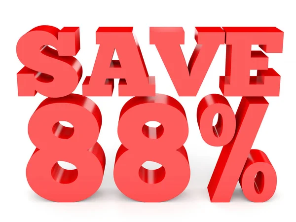 Eighty eight percent off. Discount 88 %. — 图库照片