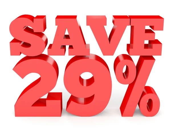 Twenty nine percent off. Discount 29 %. Royalty Free Stock Fotografie