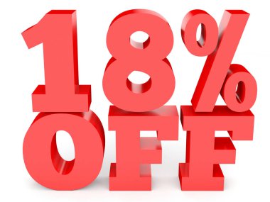 Eighteen percent off. Discount 18 %.