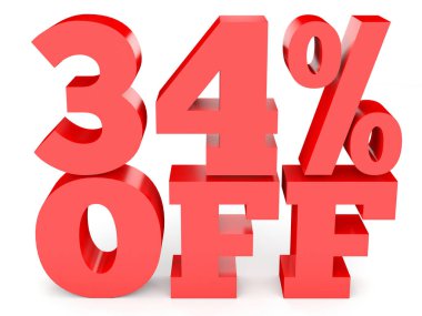 Thirty four percent off. Discount 34 %.