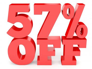Fifty seven percent off. Discount 57 %.