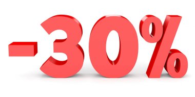 Minus thirty percent. Discount 30 %.