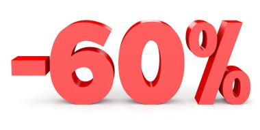Minus sixty percent. Discount 60 %.