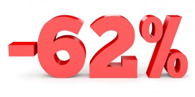 Minus sixty two percent. Discount 62 %.