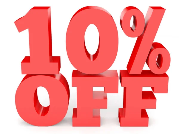 Ten percent off. Discount 10 %. — Stock Photo, Image