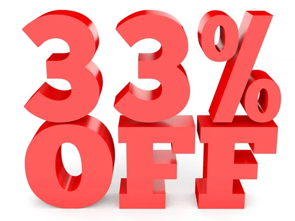 Thirty three percent off. Discount 33 %. — Stock fotografie