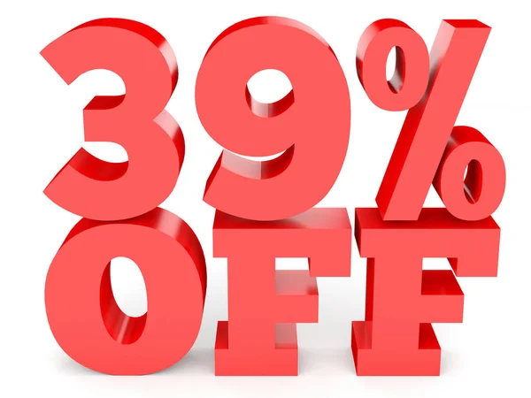 Thirty nine percent off. Discount 39 %. — Stockfoto