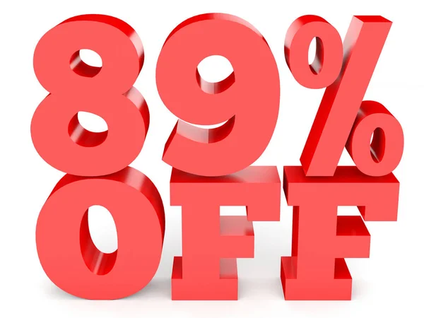 Eighty nine percent off. Discount 89 %. — Stock Photo, Image