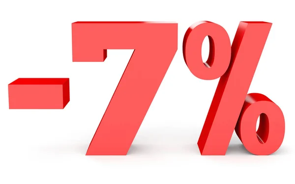 Minus seven percent. Discount 7 %. — Stock Photo, Image