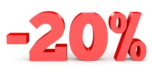 Menos el veinte por ciento. Descuento 20% . — Foto de Stock