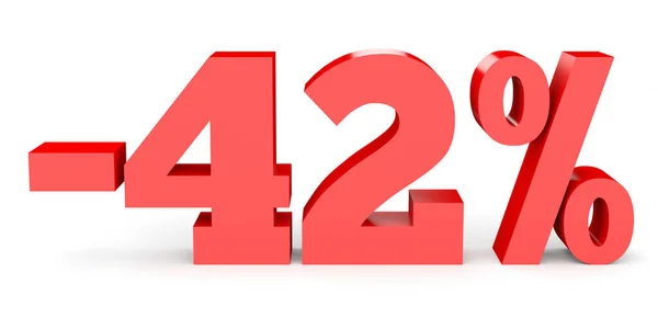 Minus forty two percent. Discount 42 %. — Stockfoto