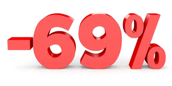 Minus sixty nine percent. Discount 69 %. — Zdjęcie stockowe