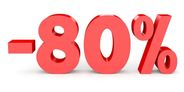 Minus eighty percent. Discount 80 %. — Stockfoto