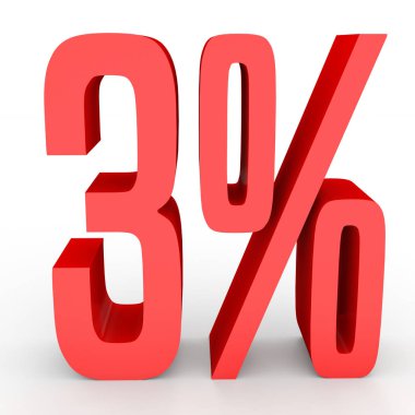 Three percent off. Discount 3 %.