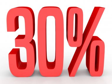 Thirty percent off. Discount 30 %.