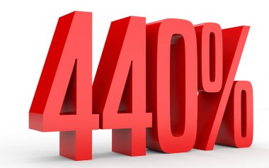 Dört yüz kırk yüzde. %440. 3D çizim.