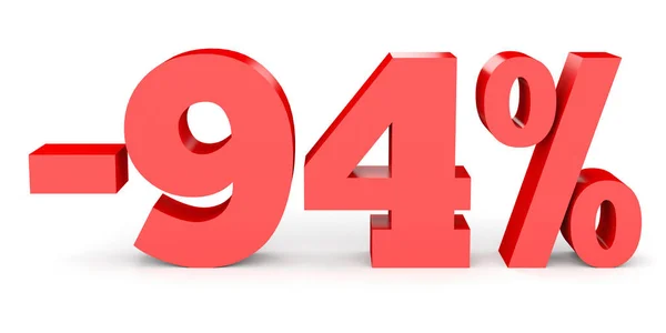 Minus ninety four percent. Discount 94 %. — Stock Photo, Image