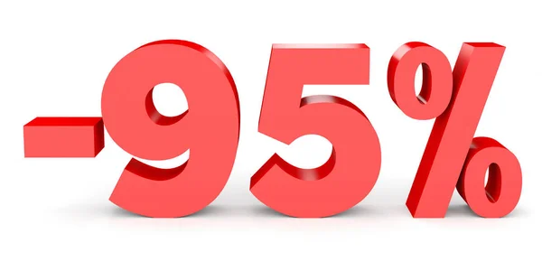 Minus ninety five percent. Discount 95 %. — Stock Photo, Image