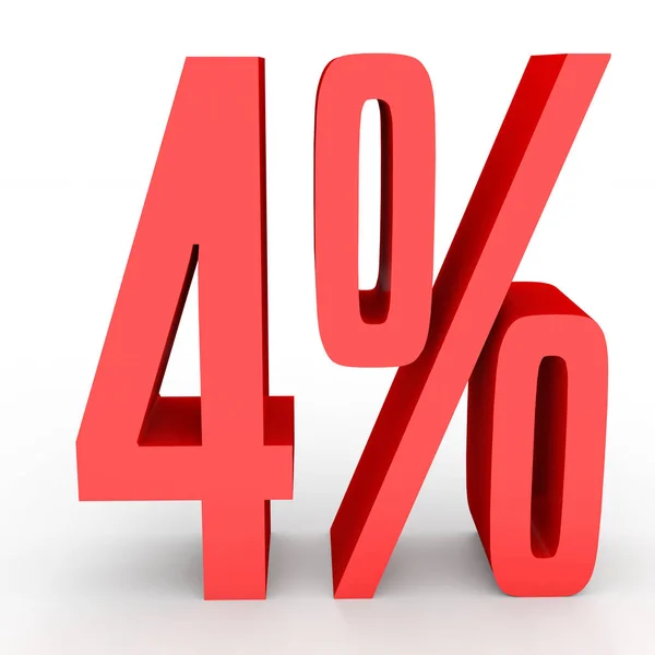 Four percent off. Discount 4 %. — Stock Photo, Image