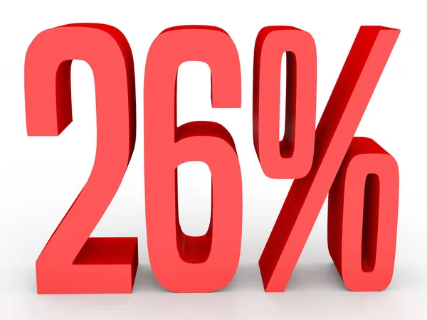 Twenty six percent off. Discount 26 %. — Stock Photo, Image