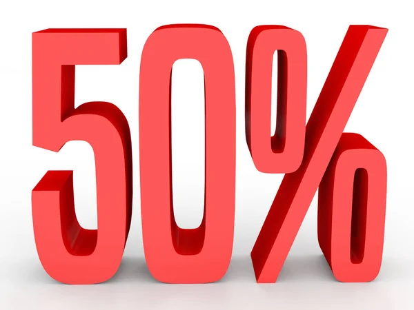 Fifty percent off. Discount 50 %. — 图库照片