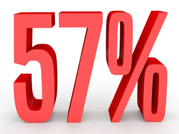Cincuenta y siete por ciento menos. Descuento 57% . — Foto de Stock
