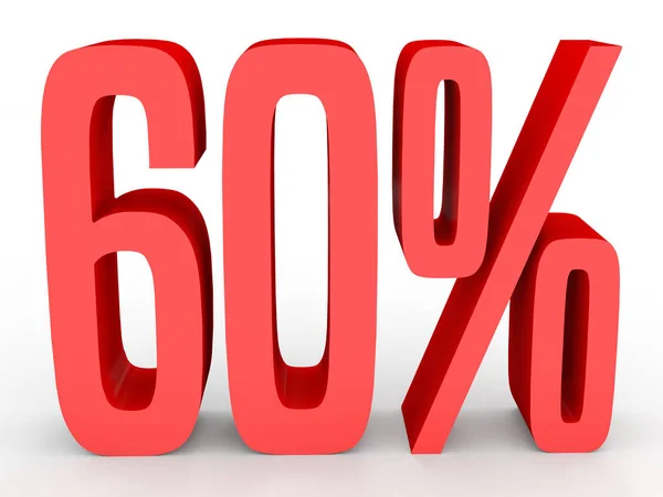 Sixty percent off. Discount 60 %. — 图库照片