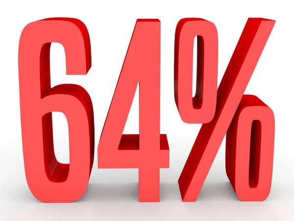Il sessantaquattro percento in meno. Sconto 64% . — Foto Stock