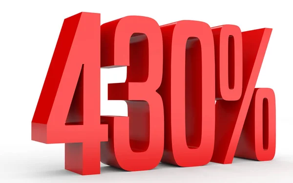 Four hundred and thirty percent. 430 %. 3d illustration. — Stock Photo, Image