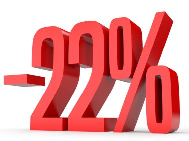 Minus twenty two percent. Discount 22 %.