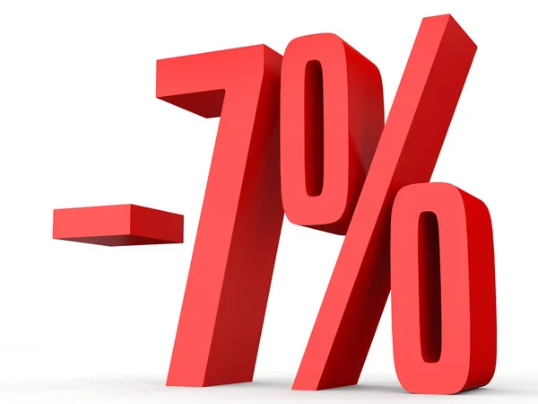 Minus seven percent. Discount 7 %. — Stockfoto