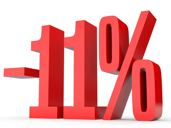 Minus eleven percent. Discount 11 %. — Stock Photo, Image