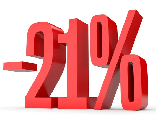 Minus twenty one percent. Discount 21 %. — Zdjęcie stockowe