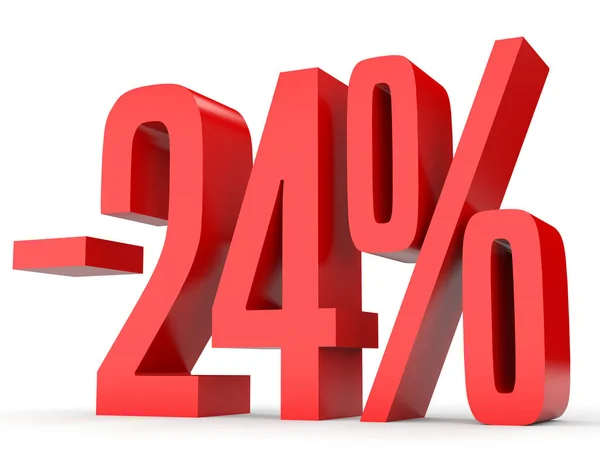Minus twenty four percent. Discount 24 %. — 스톡 사진
