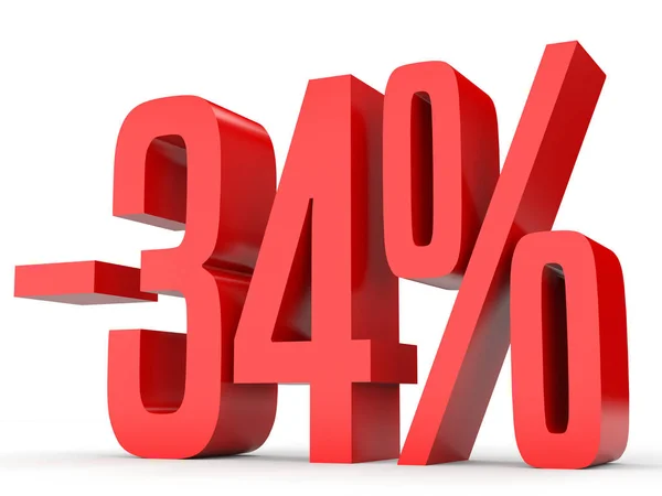 Minus thirty four percent. Discount 34 %. — Stock Fotó