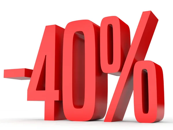 Minus forty percent. Discount 40 %. — Stock Photo, Image