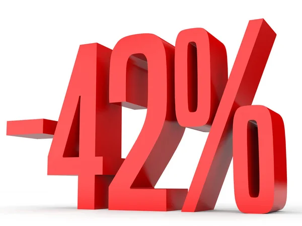 Minus forty two percent. Discount 42 %. — Stock Photo, Image