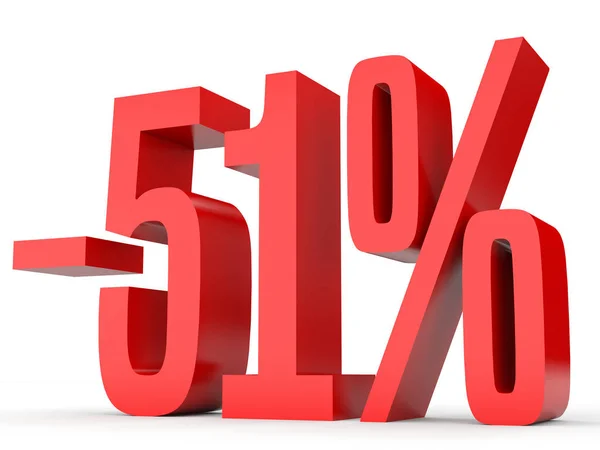 Meno 51 percento. Sconto 51% . — Foto Stock