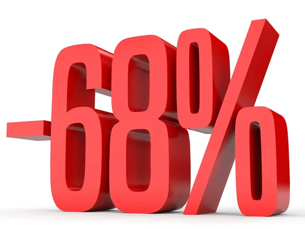 Minus sixty eight percent. Discount 68 %. — Stockfoto