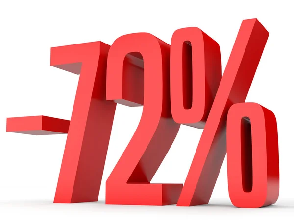 Minus seventy two percent. Discount 72 %. — Stock Photo, Image