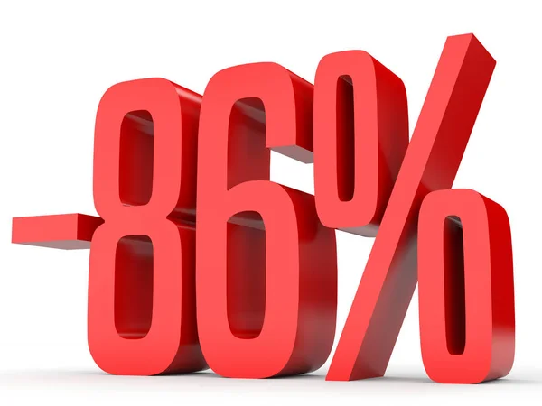 Minus eighty six percent. Discount 86 %. — Stockfoto
