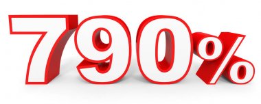 Yedi yüz doksan yüzde. %790. 3D çizim.