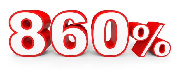 Eight hundred and sixty percent. 860 %. 3d illustration. — Stock Photo, Image
