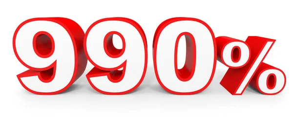 Nine hundred and ninety percent. 990 %. 3d illustration. — Stock Photo, Image