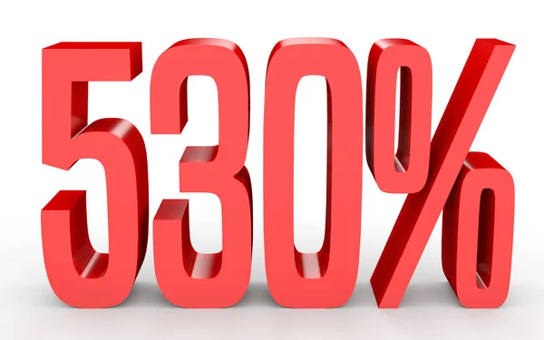 Five hundred and thirty percent. 530 %. 3d illustration. — Stock Photo, Image