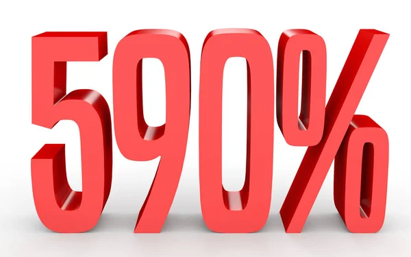 Five hundred and ninety percent. 590 %. 3d illustration. — Stock Photo, Image